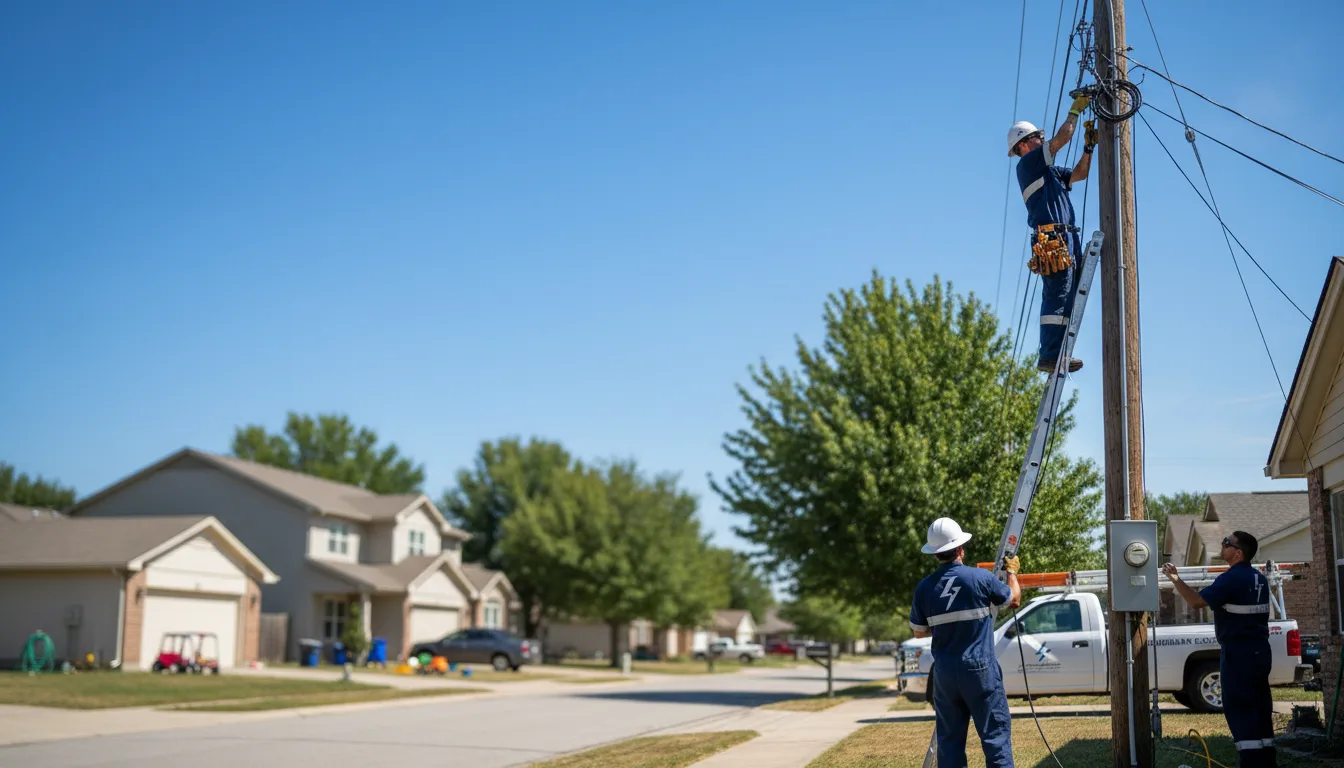 Residential electrician providing installation services in Sasakwa, OK